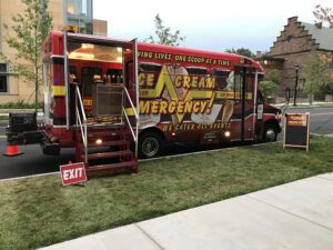 New Jersey Ice Cream Bus Outside Venue